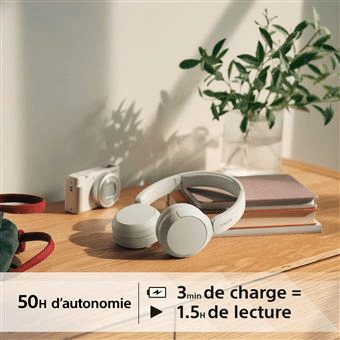 Draadloze hoofdtelefoon WHCH520W Sony - Wit