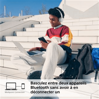 Draadloze hoofdtelefoon WHCH520W Sony - Wit