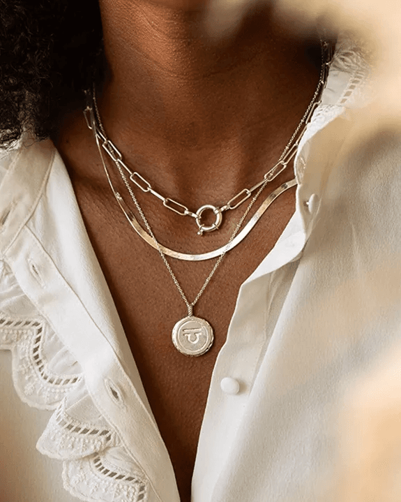 Vivienne halsketting - Massief zilver