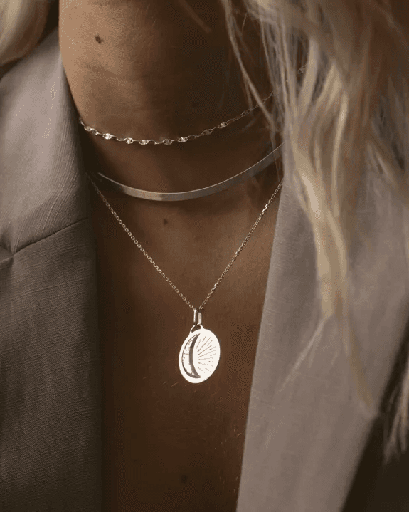 Vivienne halsketting - Massief zilver