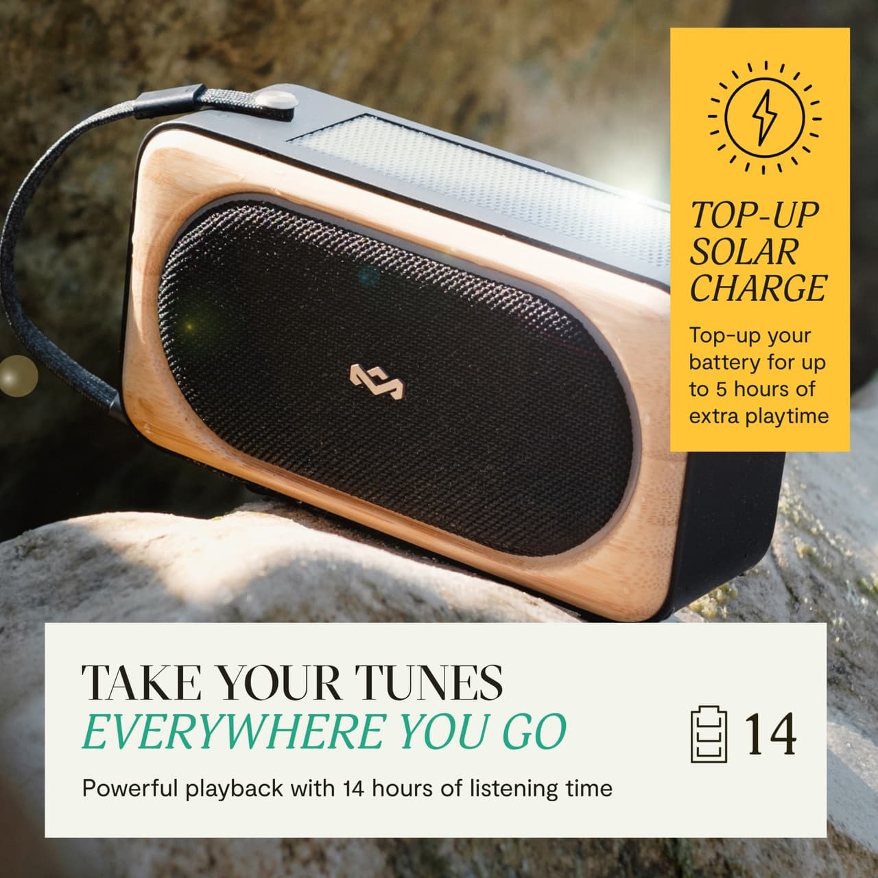 Bluetooth-spreker ROOTS SOLAR - Signature Black