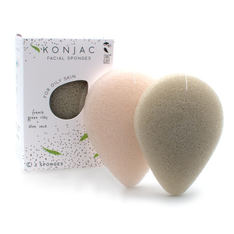 Konjac gezichtsspons voor vette huid