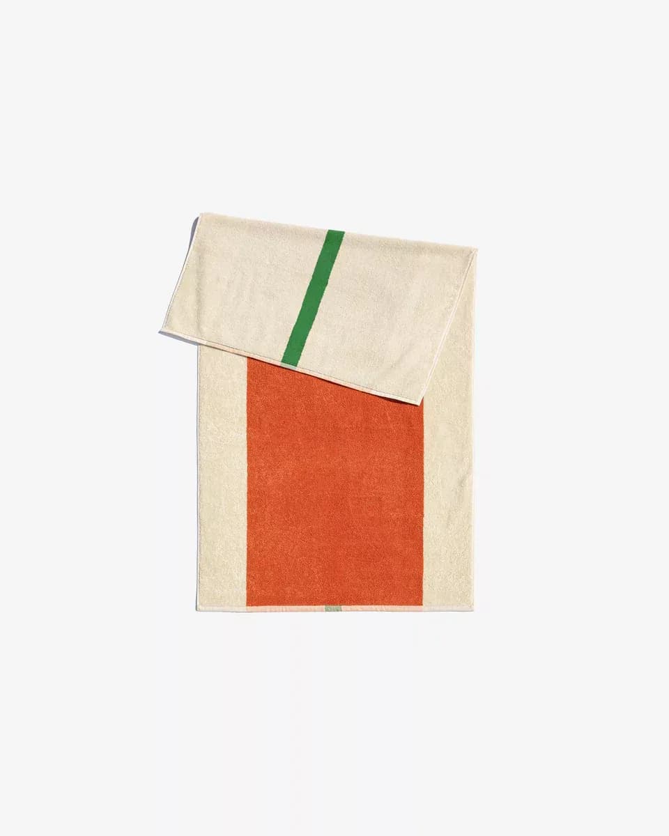 Handdoek 50x100  Orange Green