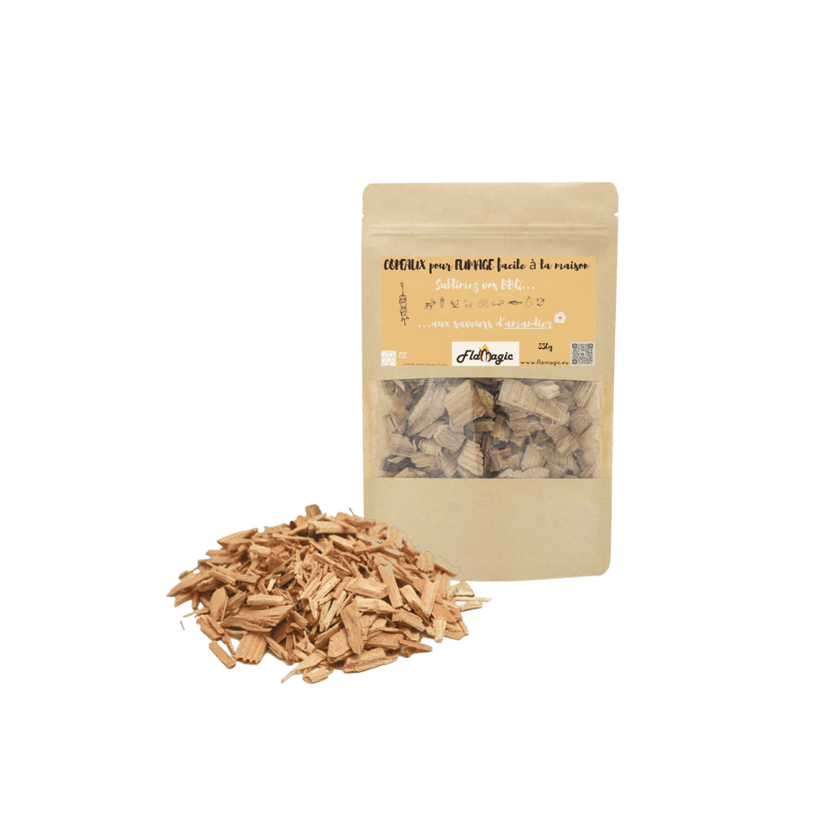 Barbecue Amandelhoutsnippers om te roken - 350g