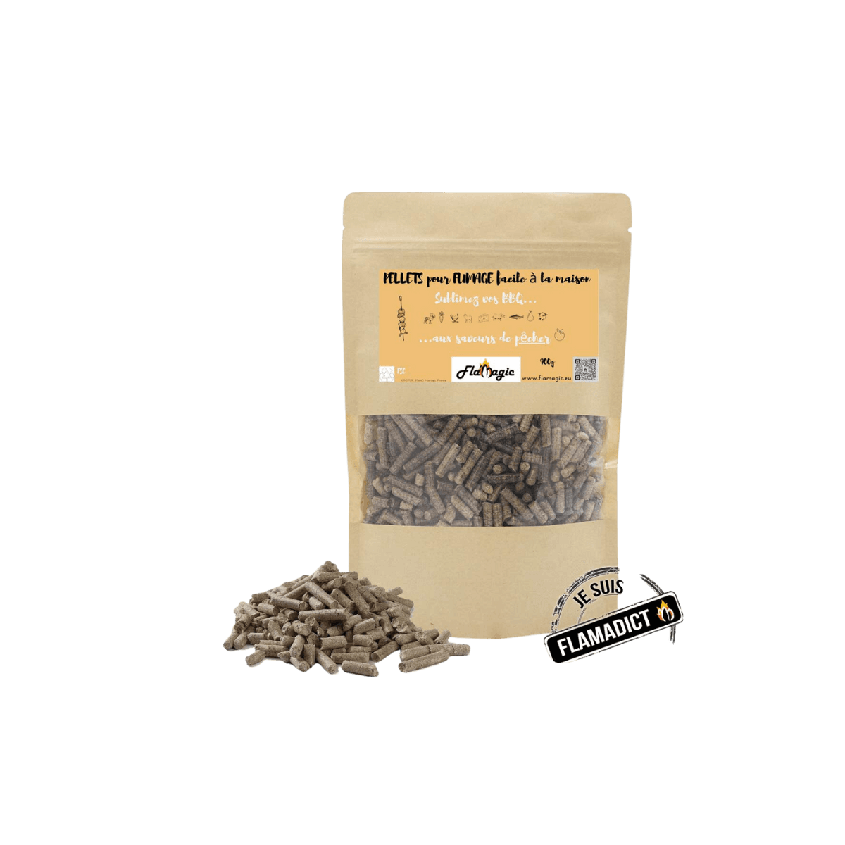Barbecue Perzikpellets om te roken - 900g