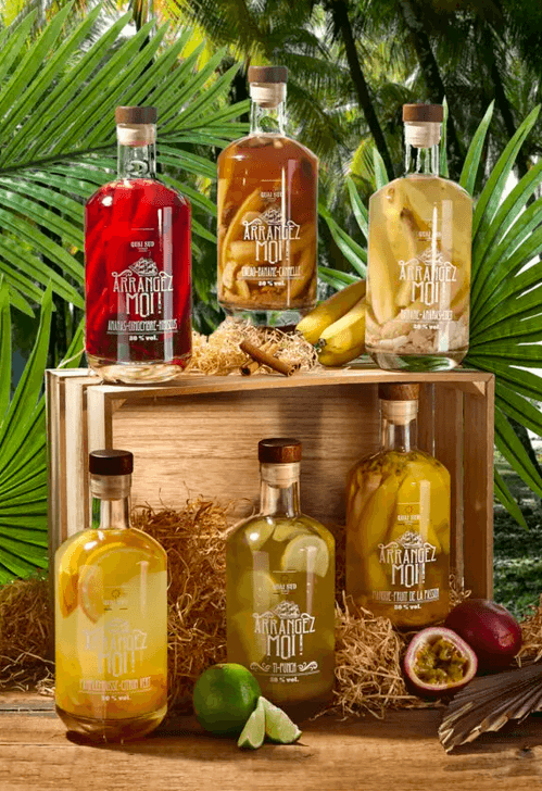 Gerangschikte rum Fruit du dragon-Litchi BIO 70cl