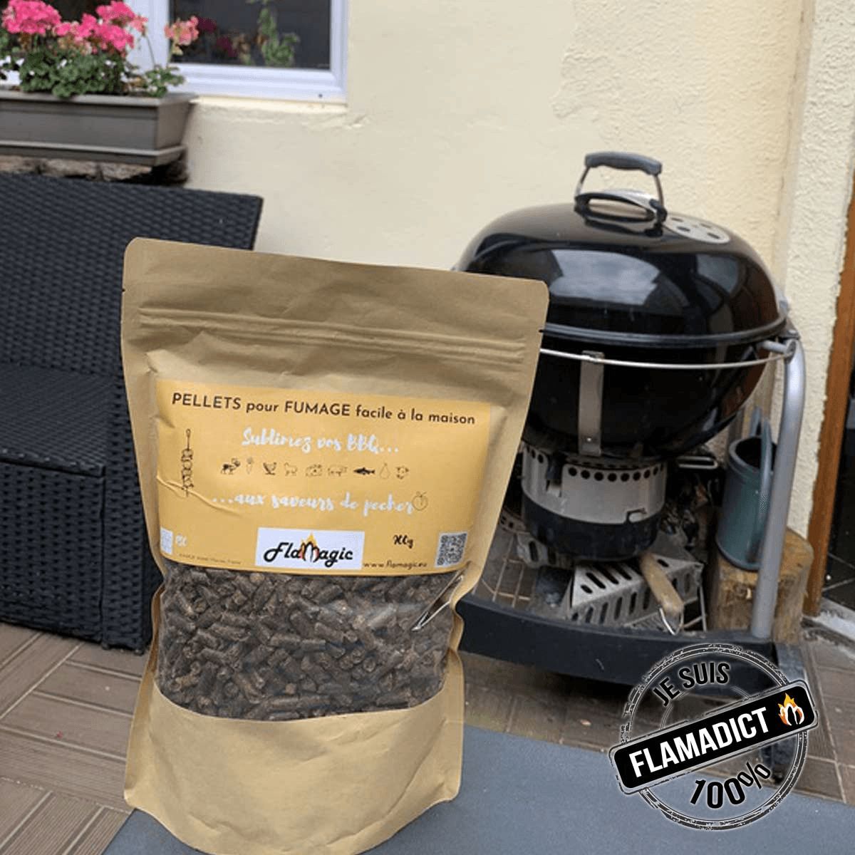 Barbecue Perzikpellets om te roken - 900g