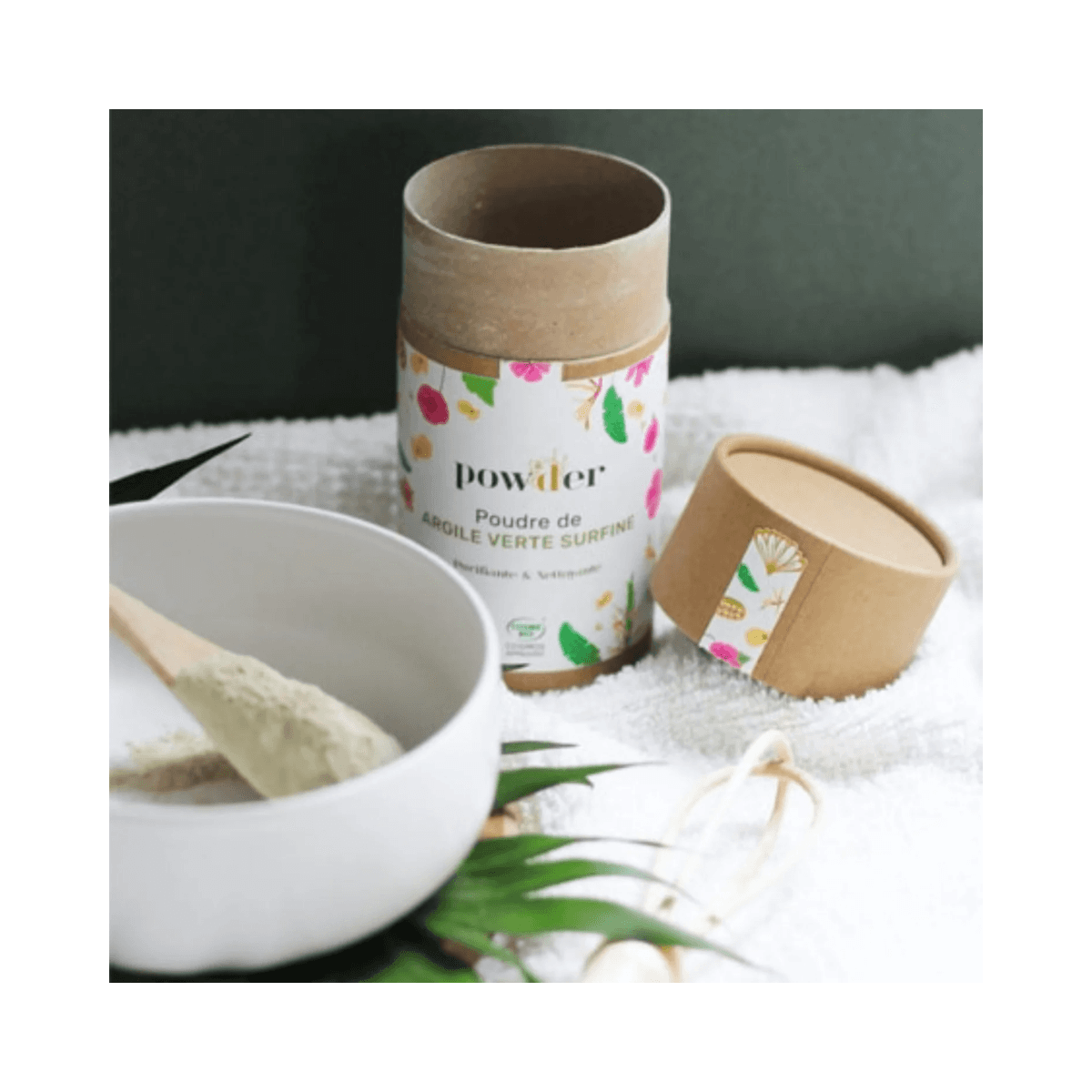 Poudre d'ARGILE VERTE SURFINE BIO - Purifiante et nettoyante