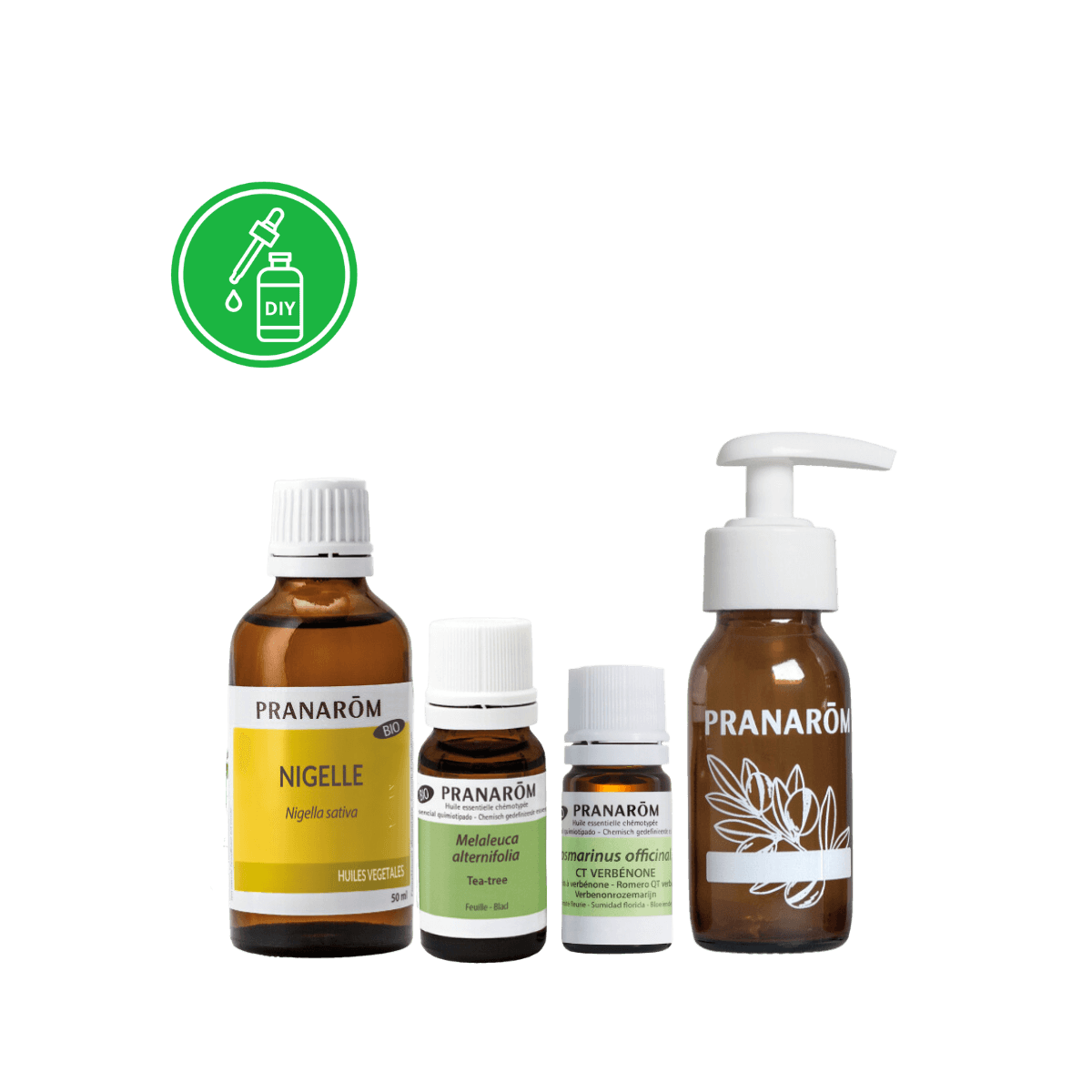 Coffret cadeau Pranarôm - DIY - Synergie cheveux gras