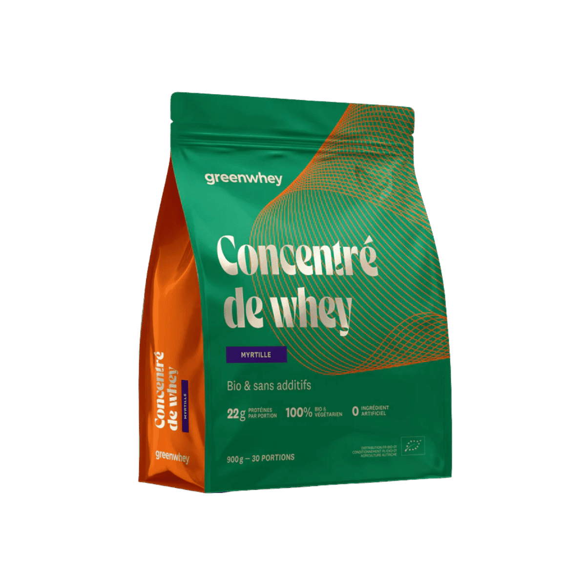 Concentré de Whey BIO Myrtille 900g