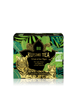 Kusmi Tea Thé noir d'Inde bio aux épices -- Tchaï of the Tiger - Etui 20 sachets mousseline - 40gr