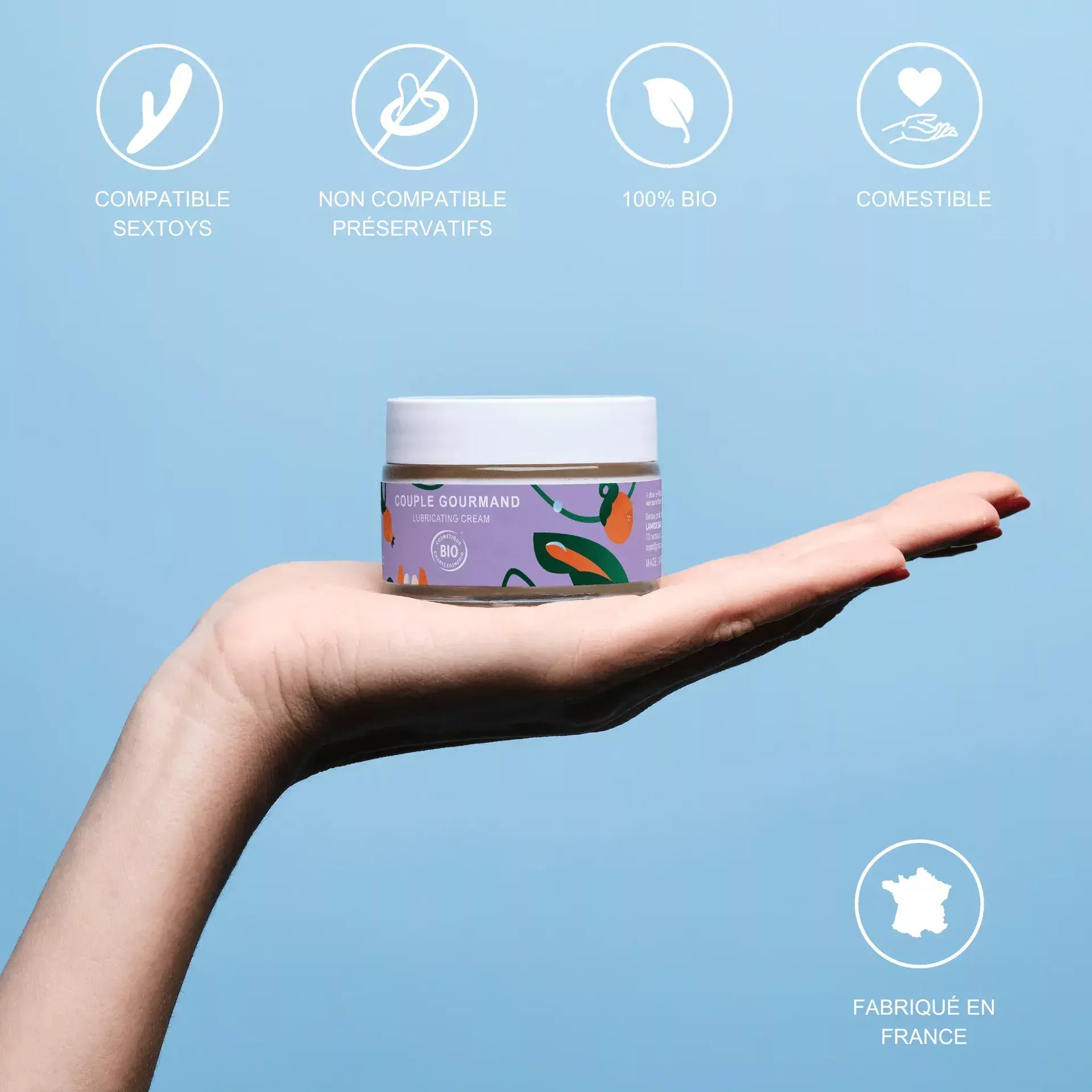 Le couple gourmand - Huile de massage comestible certifié Bio 50ml