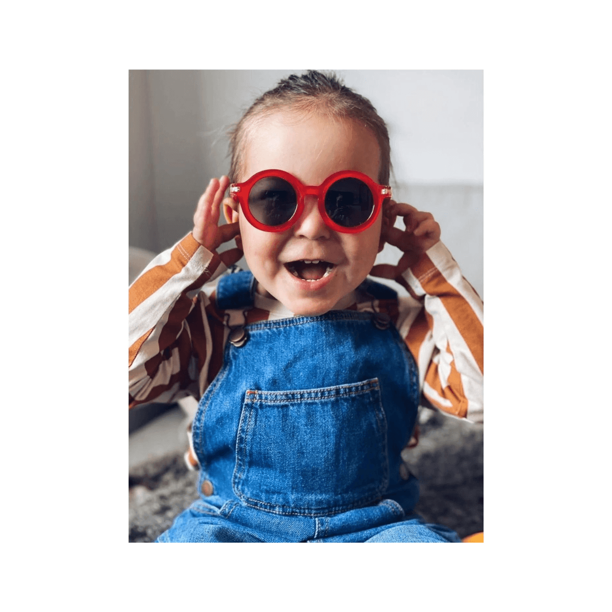 Sunnies Kinderzonnebril - Red - Signature Round