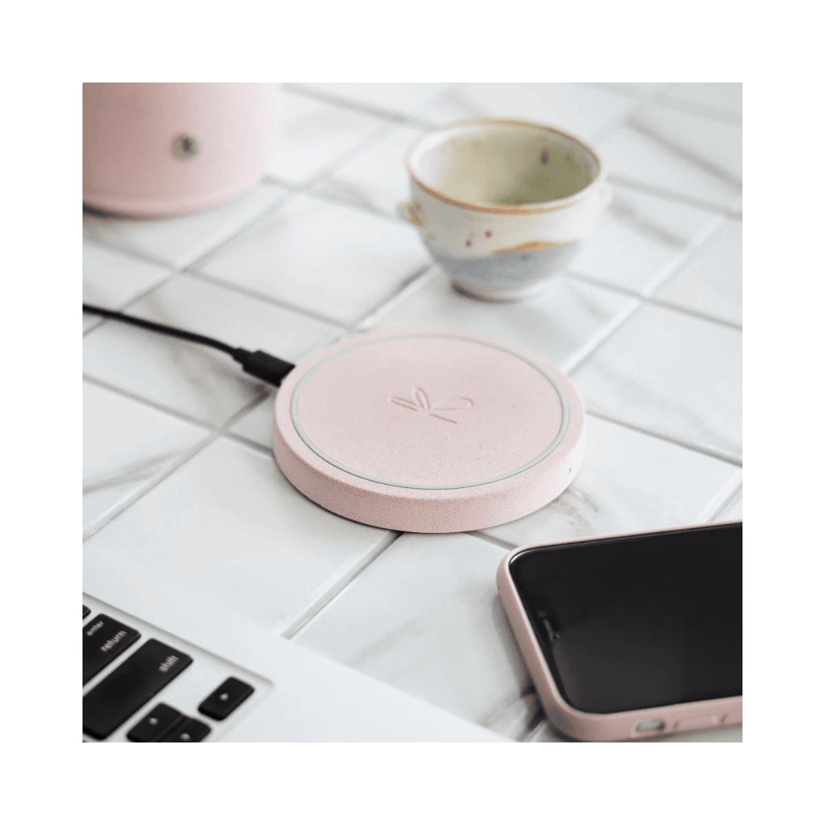 wiCHARGE Stone Dusty Pink draadloze oplader