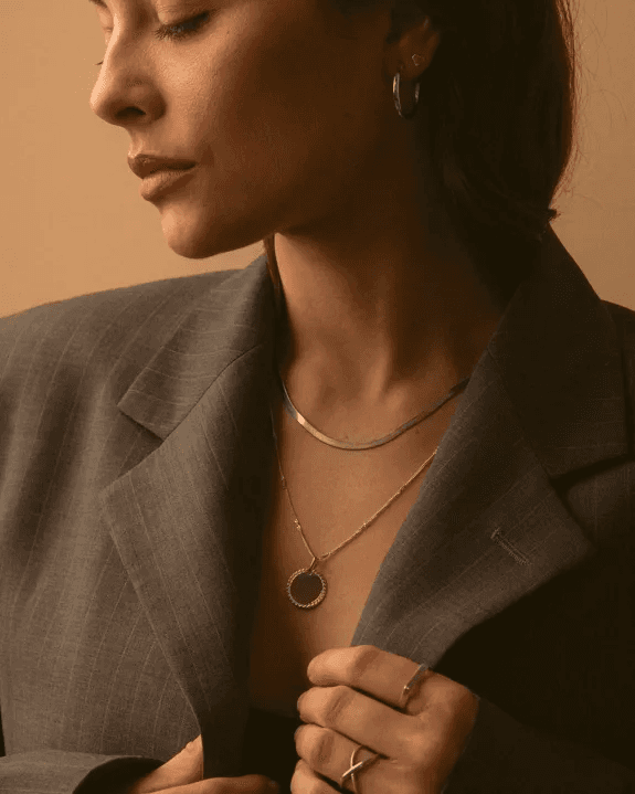 Vivienne halsketting - Massief zilver