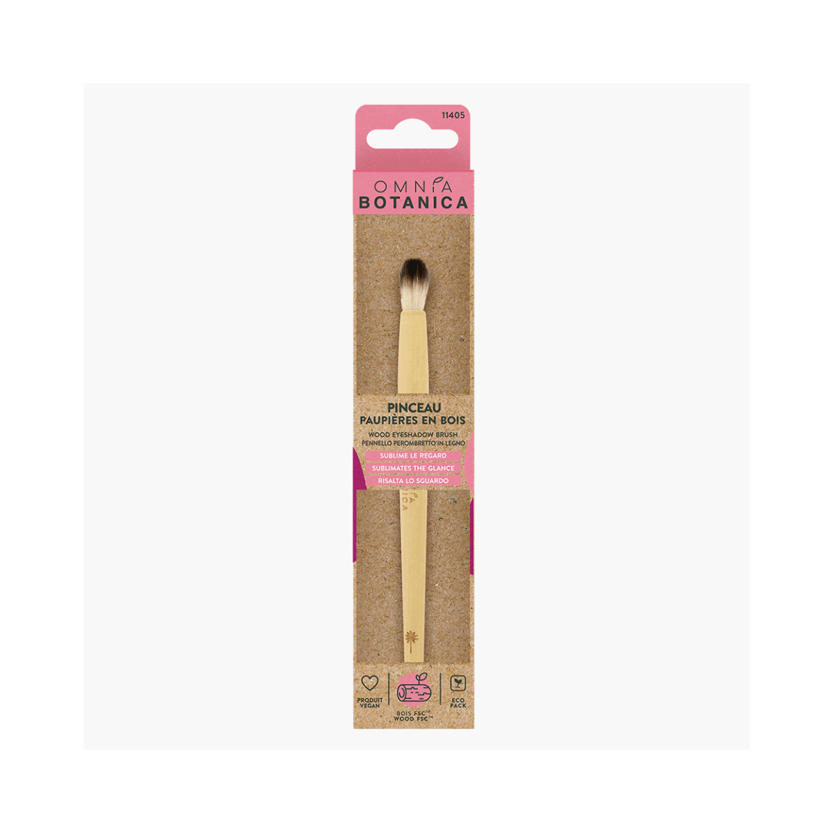 Houten oogschaduwkwast