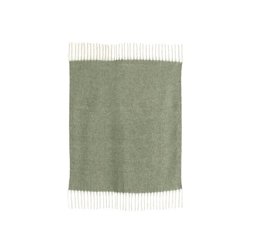 Plaid Isabel Vert de gris 130 x 160 cm
