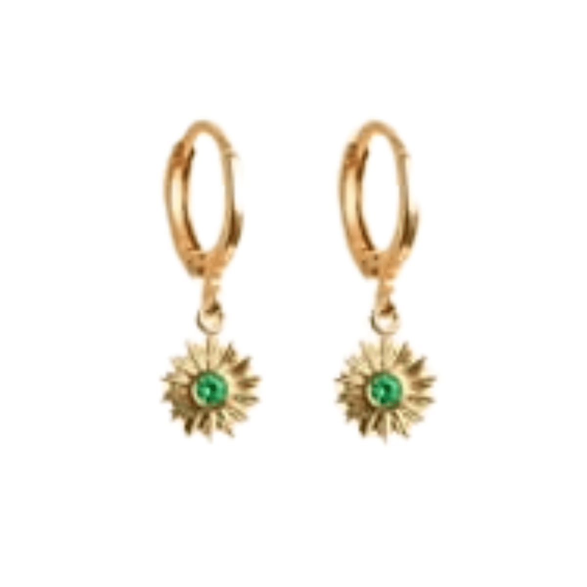 Boucles d'oreilles créoles EMERALD SUN