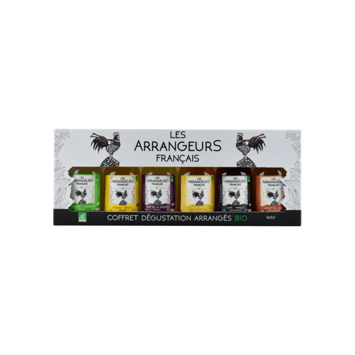 Coffret dégustation Rhum et Armagnac arrangés BIO 6 x 5cl