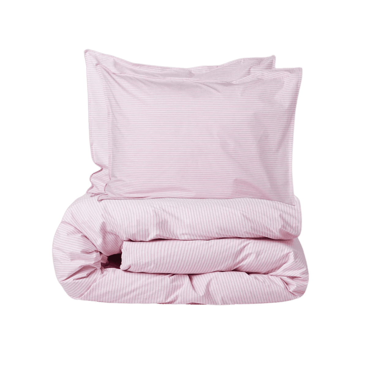 240X220 Percale 100% Coton -Dekbedovertrek Stripe - Pink-Ecru SP240PIEC