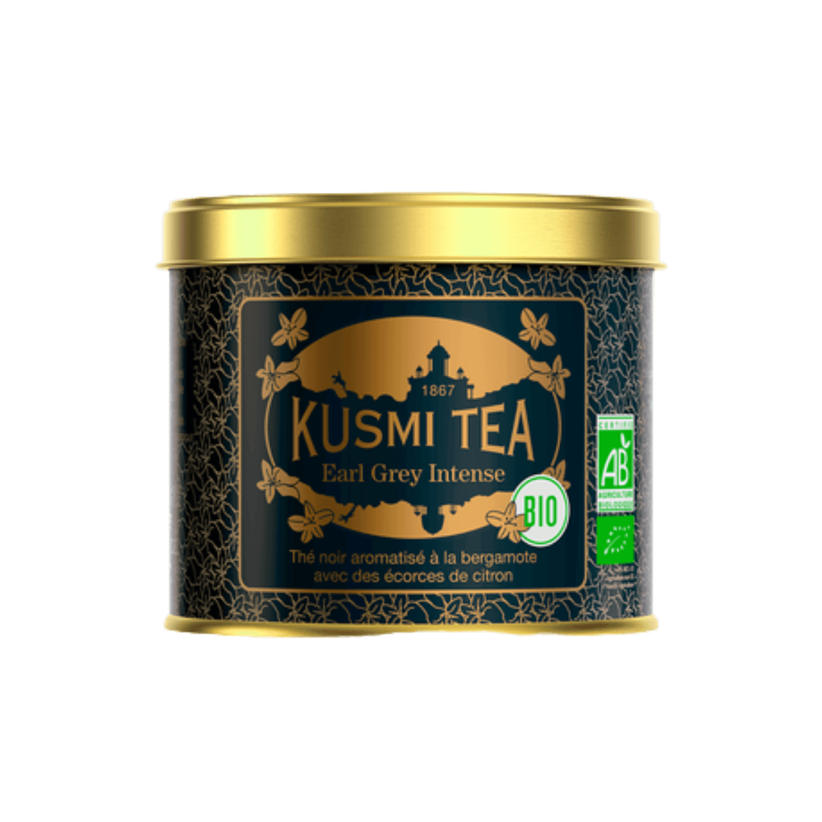 Biologische zwarte thee bergamot - Earl Grey Intense - Metalen doosje 100gr