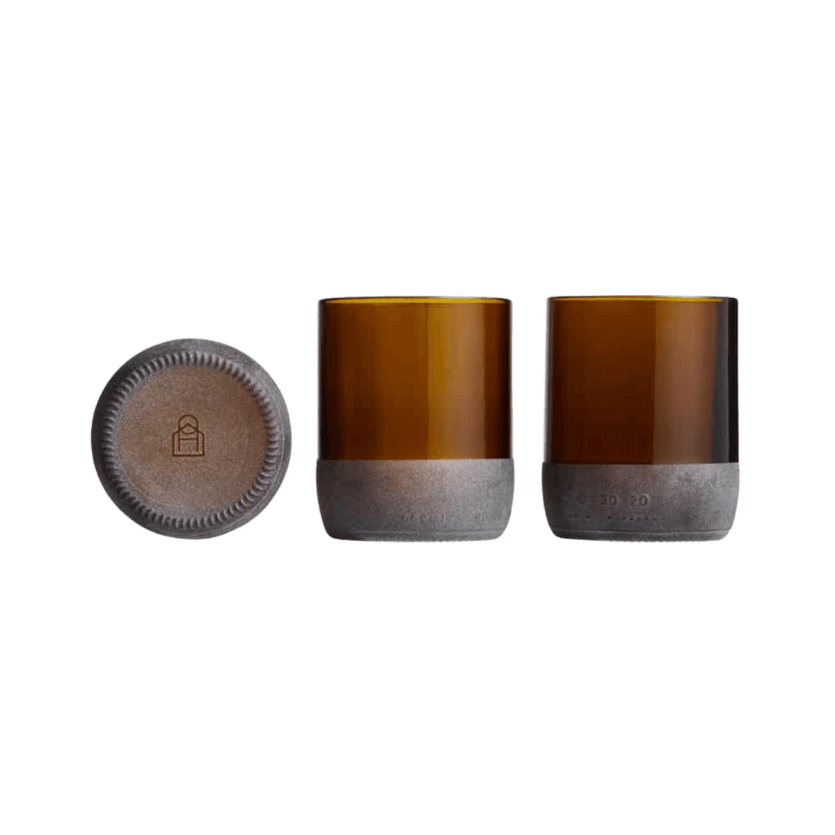 Set de 2 verres à bière en bouteille recyclée - Grand modèle - Brun - UPCYCLED BEER BOTTLE GLASSES M SET OF 2 - BROWN