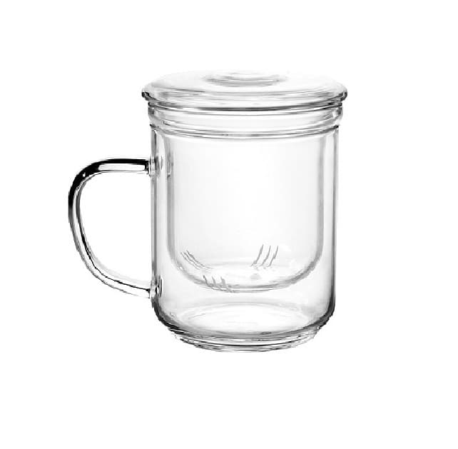 Tasse à thé avec filtre Salvia en verre Borosilicate - 0.4L