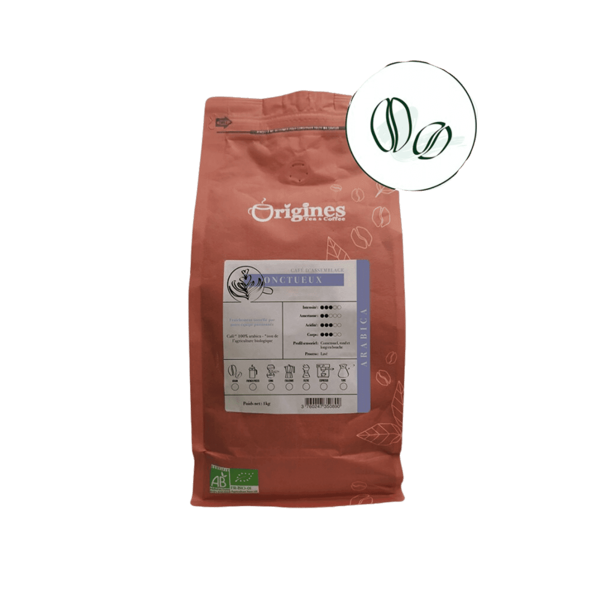 Café L’onctueux BIO - Grain 1kg