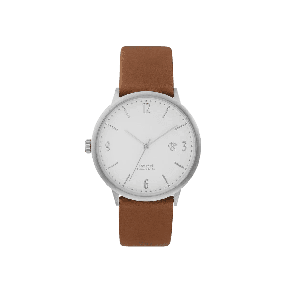 WEDNESDAY SILVER Horloge - Bruine armband en Zilveren wijzerplaat - 14238FF