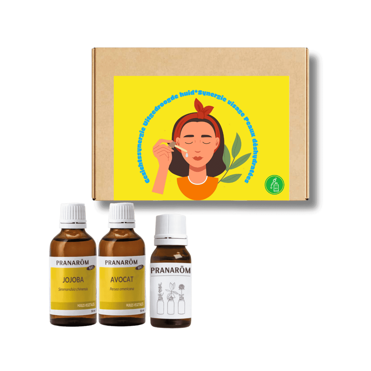 Coffret cadeau Pranarôm -DIY- Synergie visage BIO - Peaux déshydratées
