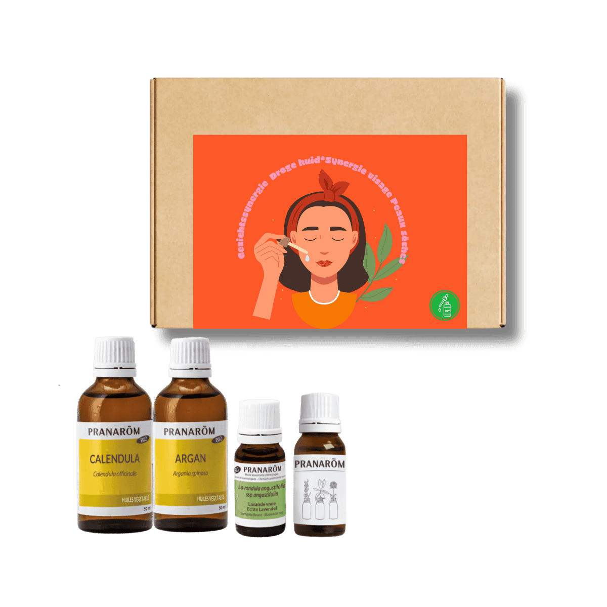 Coffret cadeau Pranarôm -DIY- Synergie visage BIO - Peaux sèches