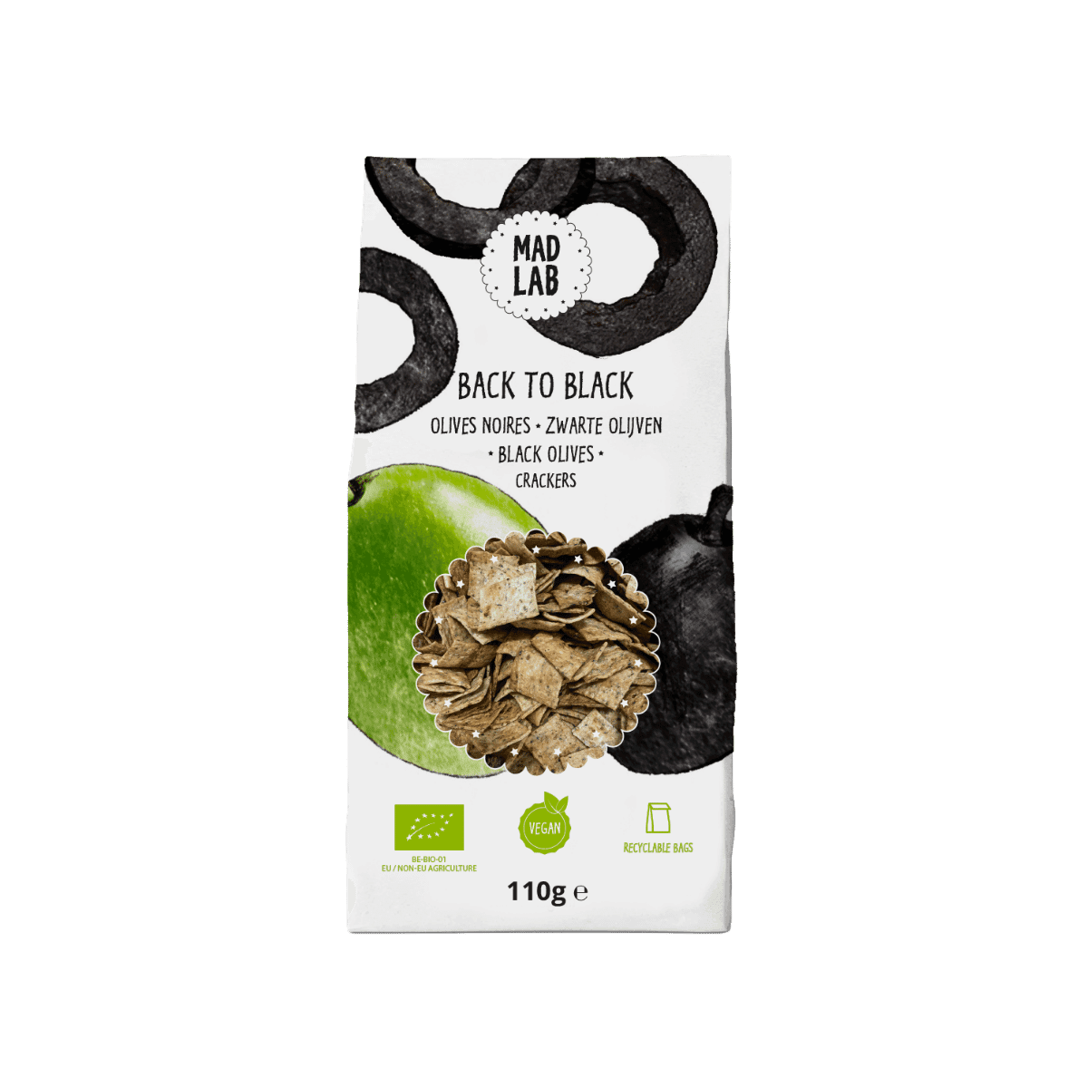 Crackers met zwarte olijven - Back to black
