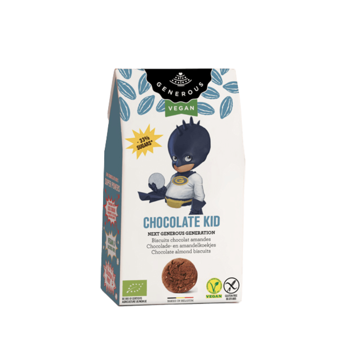 Chocolate Kid 100g biologische chocolade en amandelkoekjes