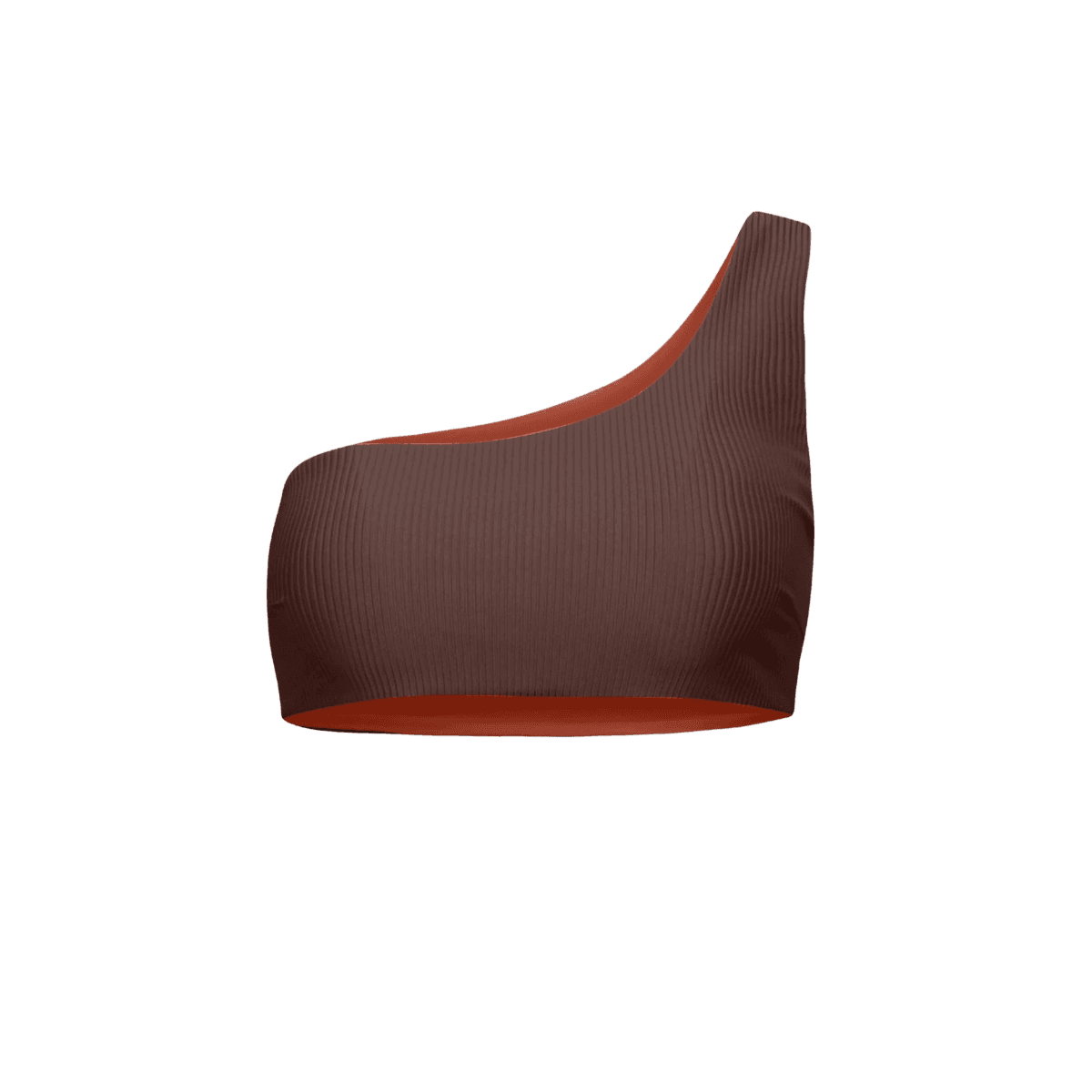 Omkeerbaar bikinitopje met één schouder Espresso | Moka