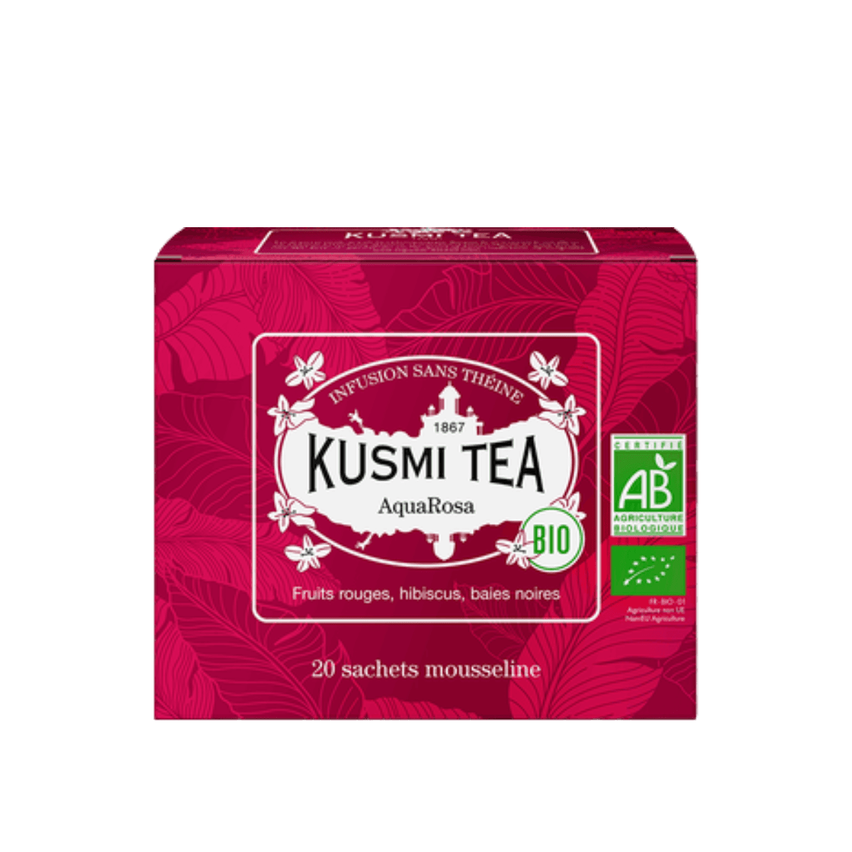 Biologische Hibiscus & Fruit Infusie - AquaRosa - 20 mousseline zakjes - 40g