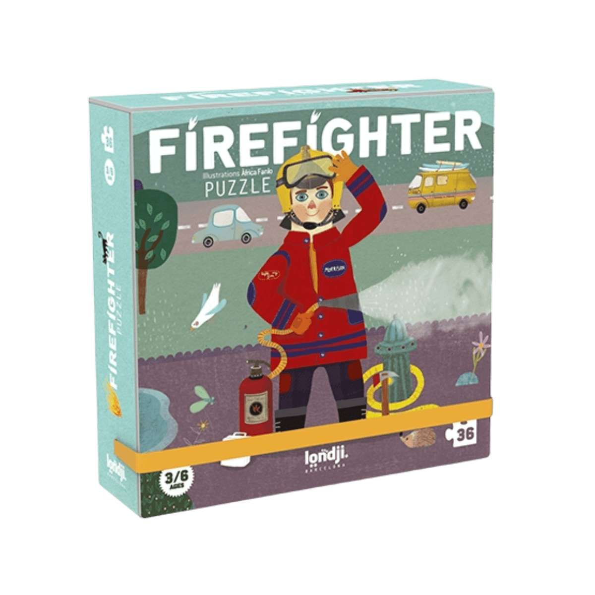 36-delige zakpuzzel - 3 - 6 jaar - FIREFIGHTER POCKET PUZZLE