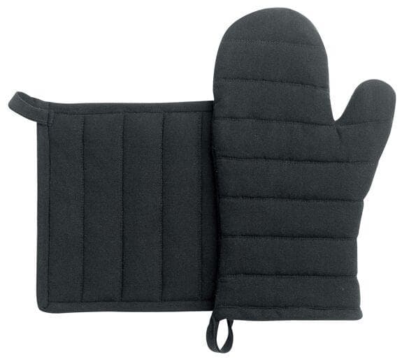 Lot gant/manique Jona Noir 15 x 30 cm