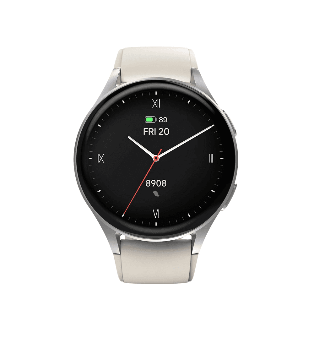 Montre intelligente 8900 GPS Amoled 1 Hama - Crème & argent
