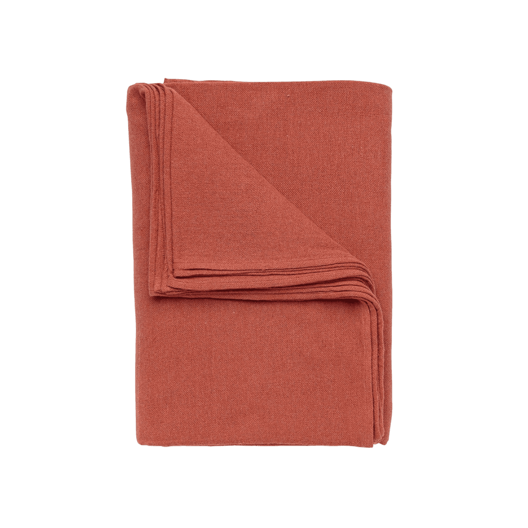 Nappe unie - 300 x 160 cm - Terracotta - TABLE CLOTH RECYCLED - RUST RED