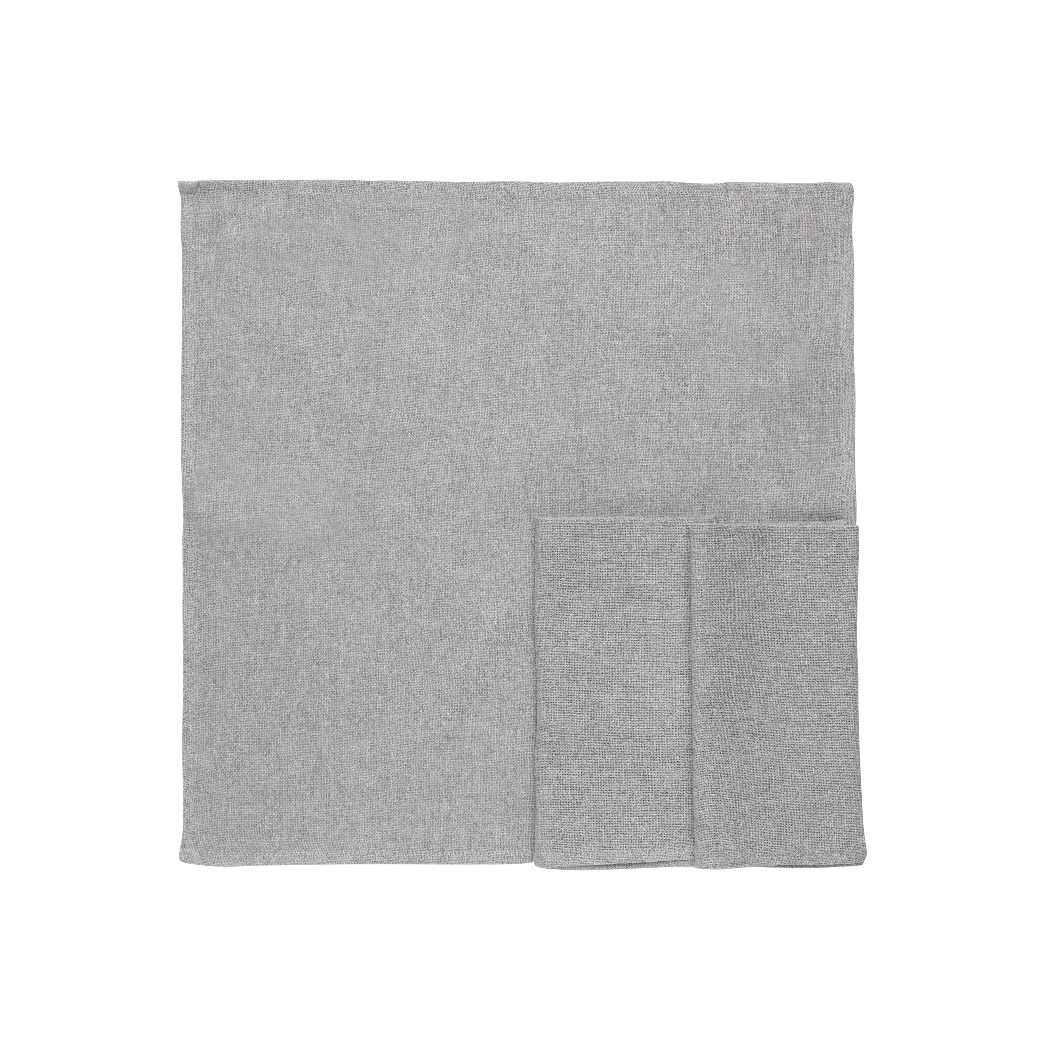 Servetten x 4 - Grijs - NAPKIN RECYCLED - GREY S/4