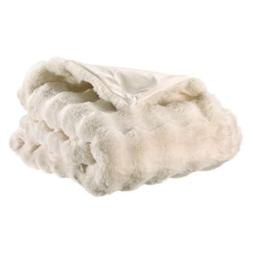 Plaid recyclé Berton Ivoire 130 x 160