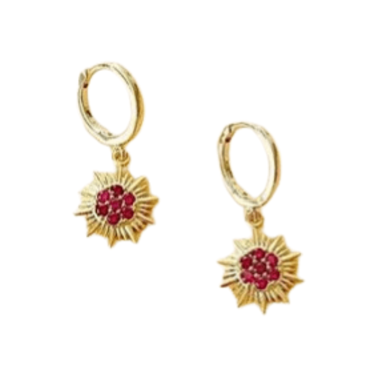 Boucles d'oreilles créoles RUBY SUN