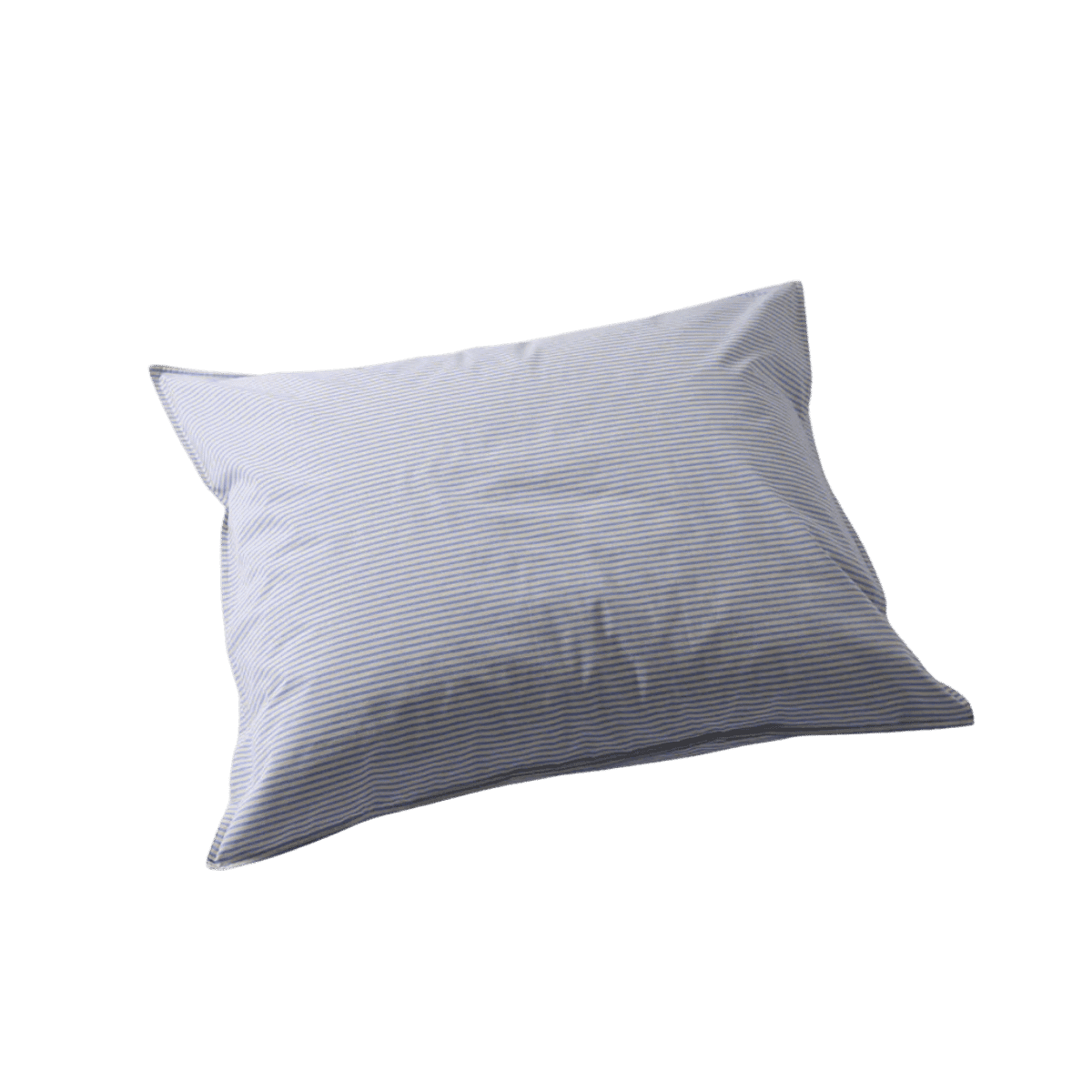 Kussensloop 60x70 Stripe Percale 100% Coton - Blue Ecru