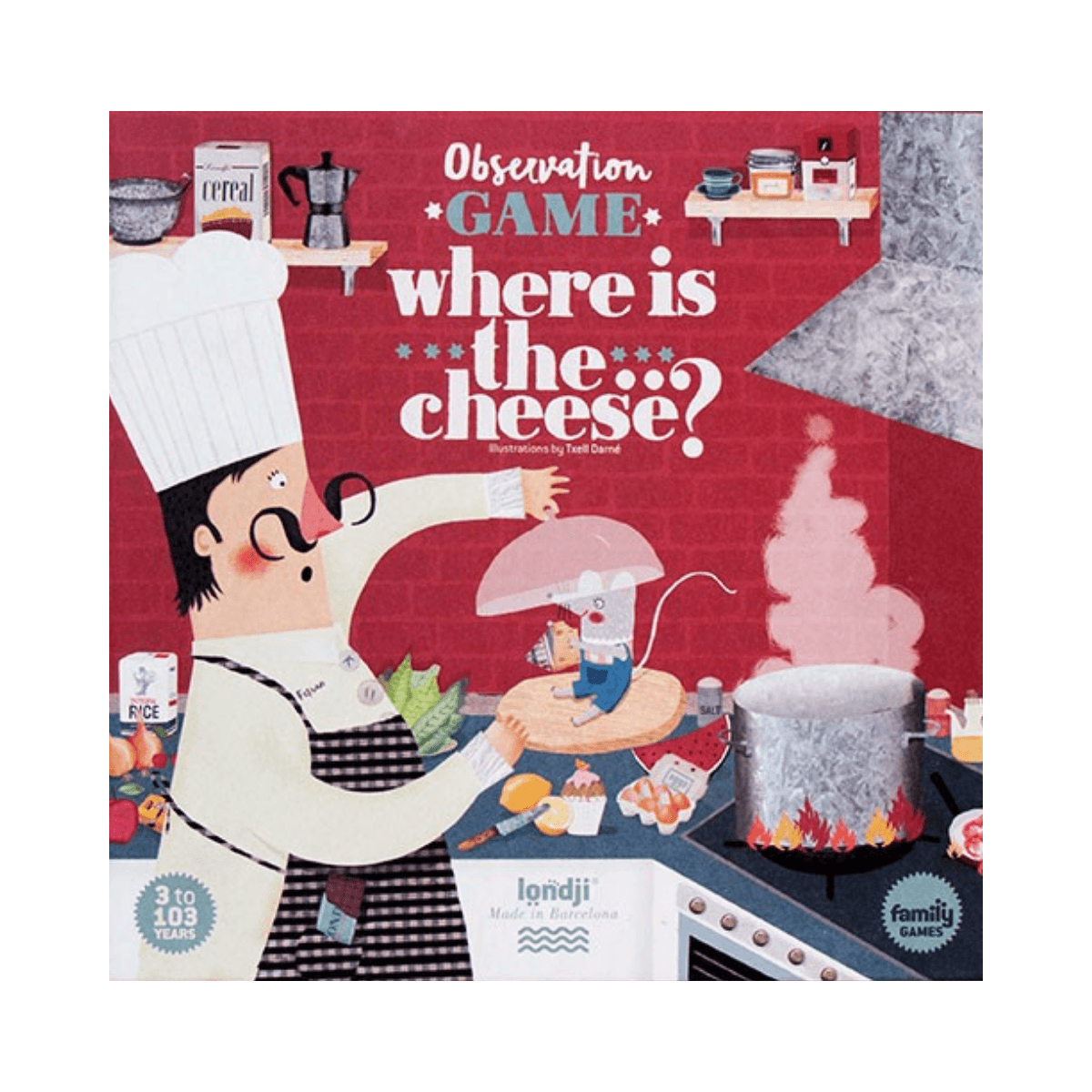 Observatie- en snelheidsspel - vanaf 3 jaar - WHERE IS THE CHEESE?